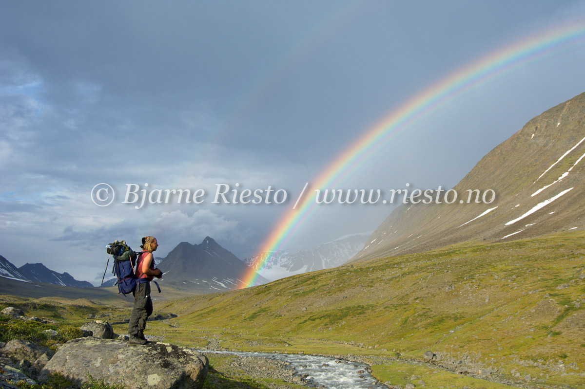 Regnbue over Kebnekaise